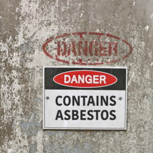 asbestos warning