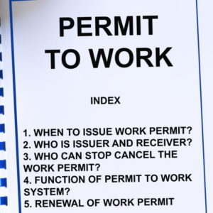 Work Permit System checklist- many uses in the oil and gas industry.